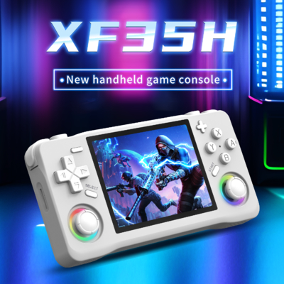 XF35H 3,5-дюймовая портативная игровая консоль WIFI Retro, 3D, для детей, мини-аркада, классические игровые плееры с EMMC RAM и процессором Rk3326